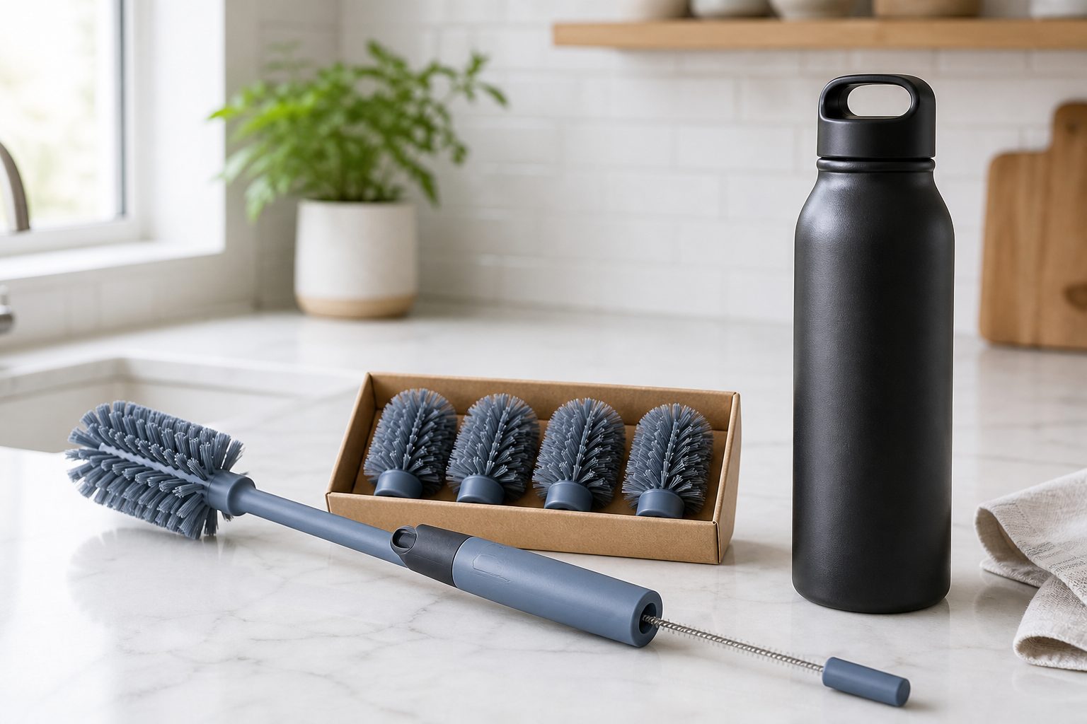 SpoutBrush 2-in-1 cleaner with hidden straw brush